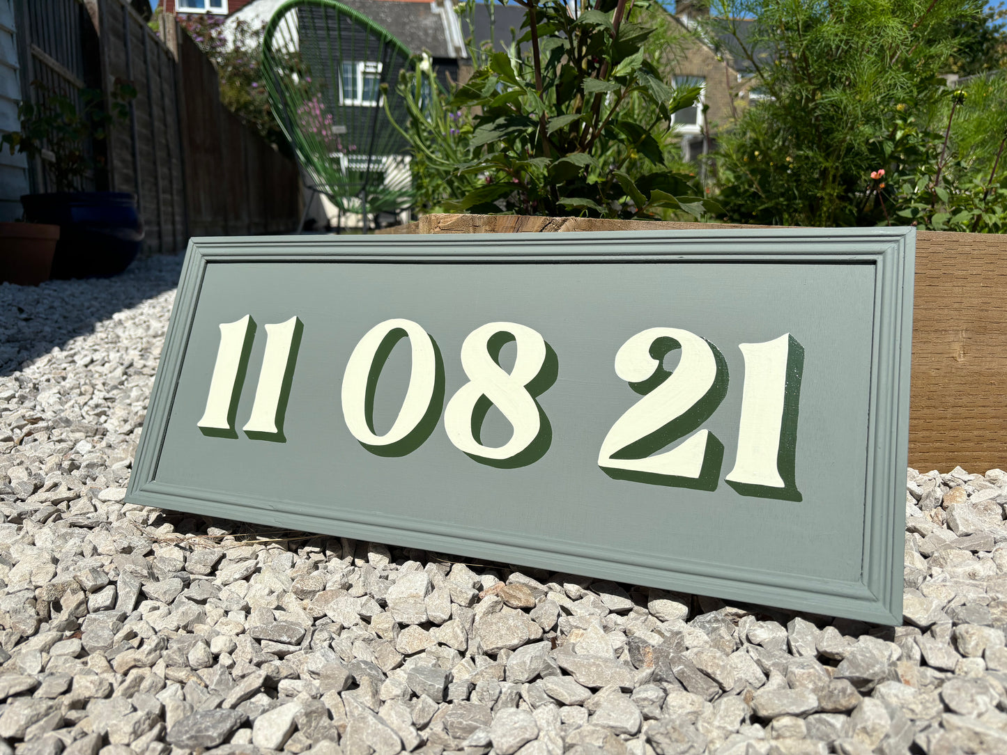 Hand-Painted Date Sign