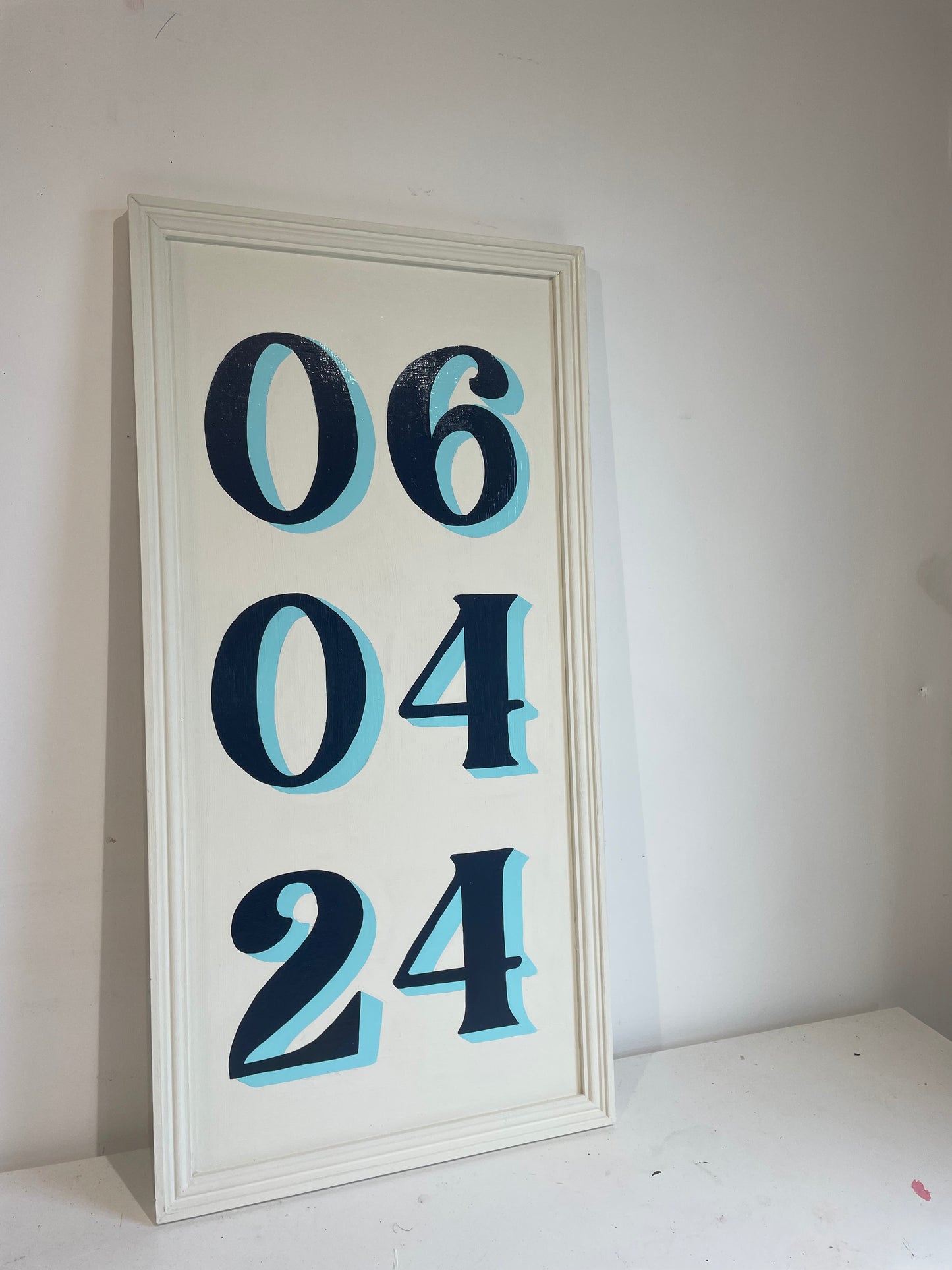 Hand-Painted Date Sign