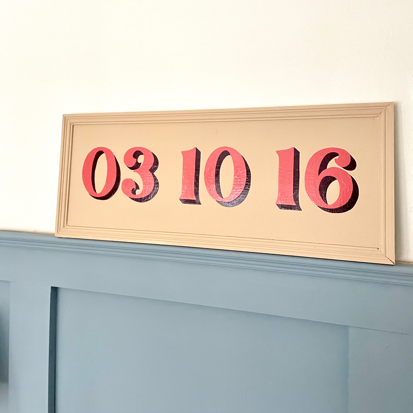 Hand-Painted Date Sign