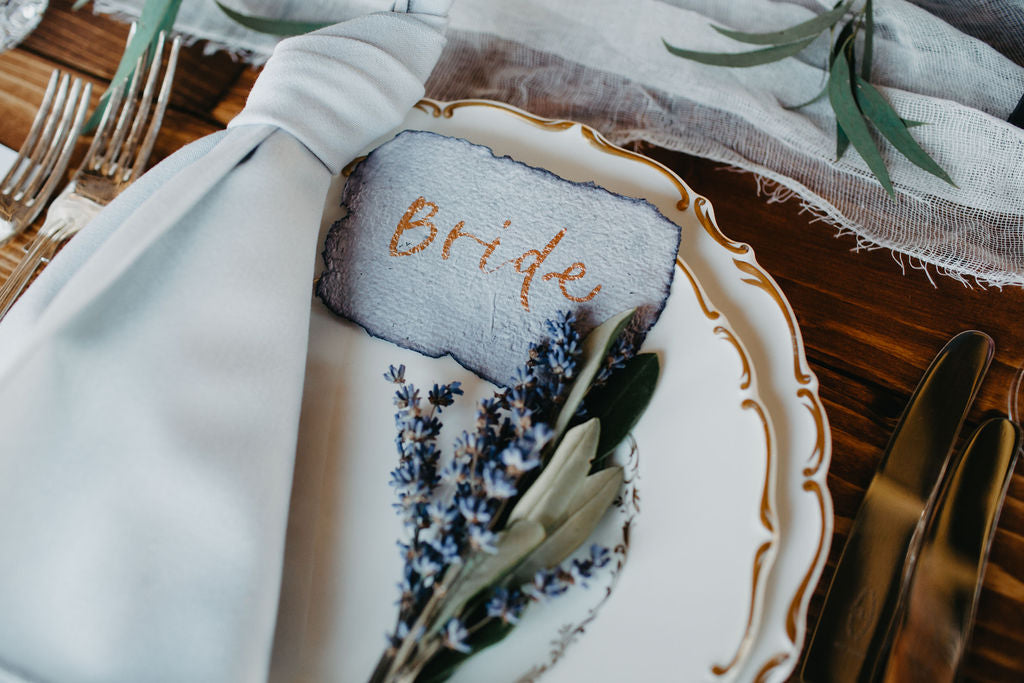 Mauve Handmade Place Cards